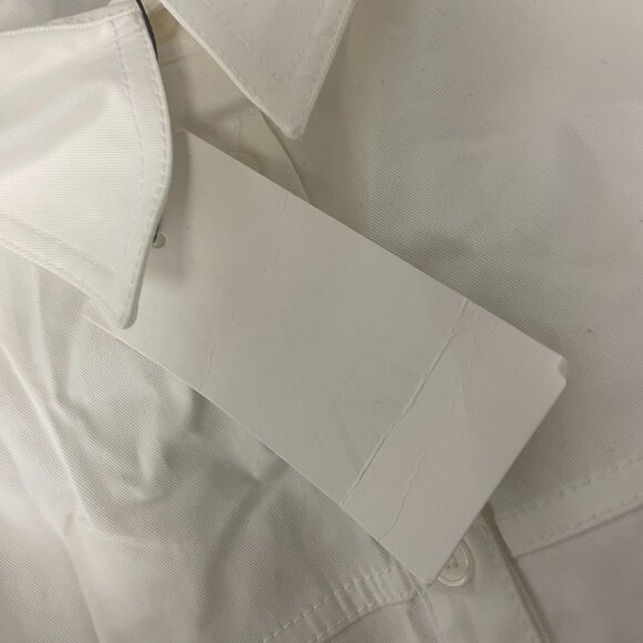 Zara Womens Shirt Dress Midi Size Large White Collared Long Sleeve 2395/077 NWT - Picture 6 of 14